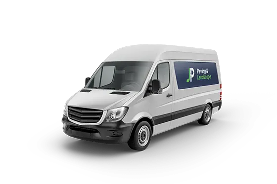 Image of a White Van with JP Paving Branding